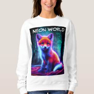 Cute fantasy glow fox with bioluminescent aura sweatshirt