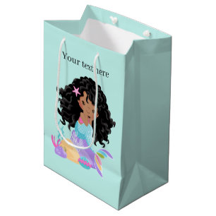 Cute fantasy mermaid customisable  medium gift bag
