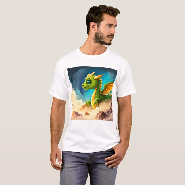 Cute fantasy mystic dragon T-Shirt (Front Full)