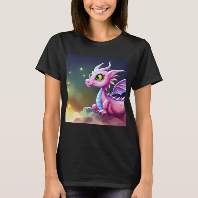 Cute fantasy mystic dragon T-Shirt (Front)
