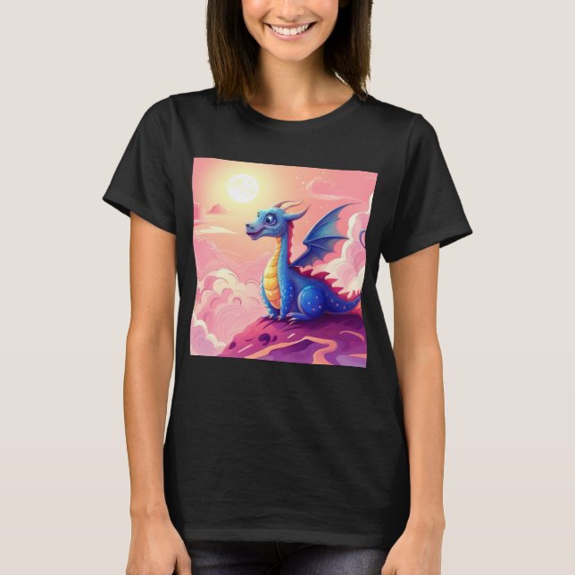 Cute fantasy mystic dragon T-Shirt (Front)