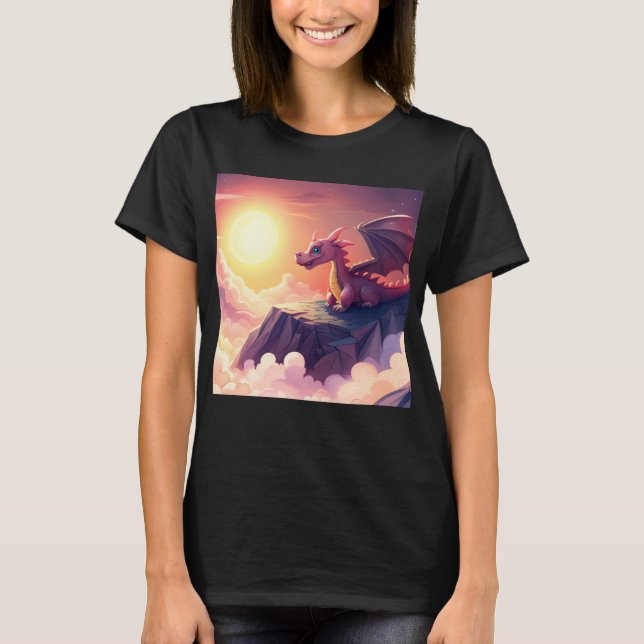 Cute fantasy mystic dragon T-Shirt (Front)