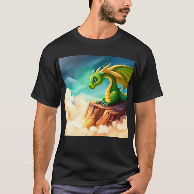 Cute fantasy mystic dragon T-Shirt (Front)