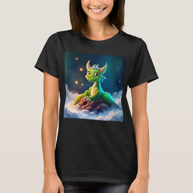 Cute fantasy mystic dragon T-Shirt (Front)
