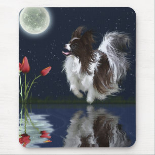 Cute Fantasy PAPILLON DOG Mousepad