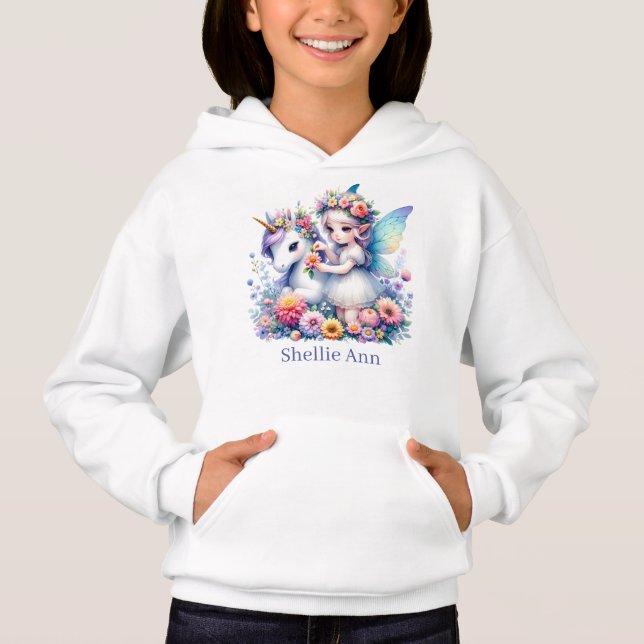 Cute Fantasy unicorn fairy add name  (Front)