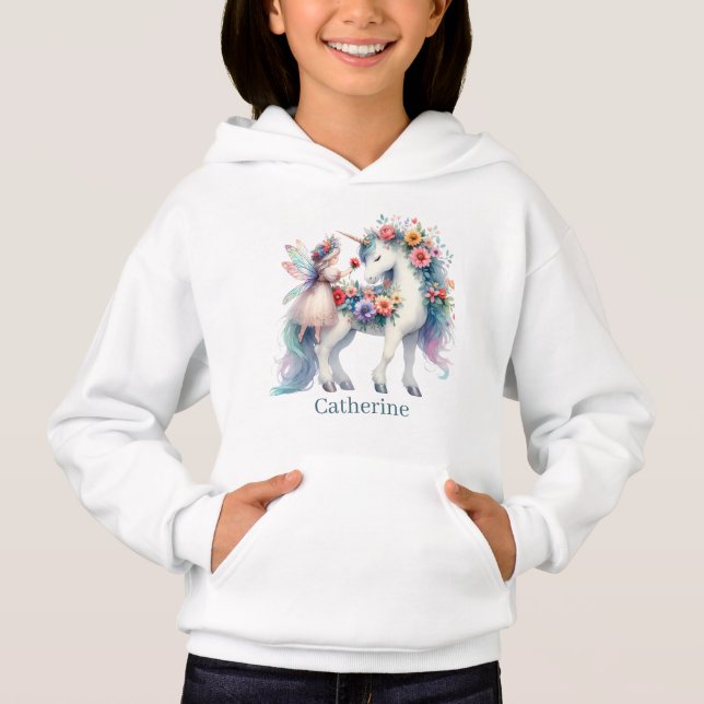 Cute Fantasy unicorn fairy add name  (Front)