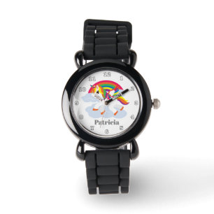 Cute fantasy unicorn rainbow add name watch