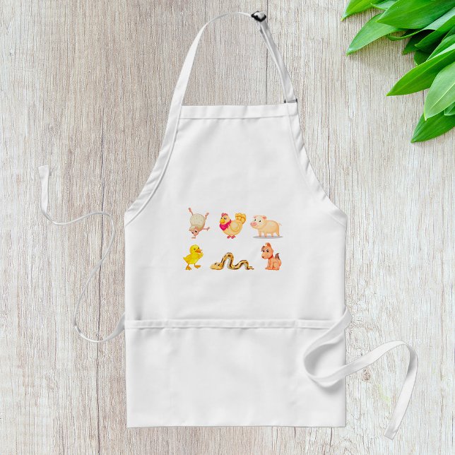 Cute Farm and Pet Animals Standard Apron (Creator Uploaded)