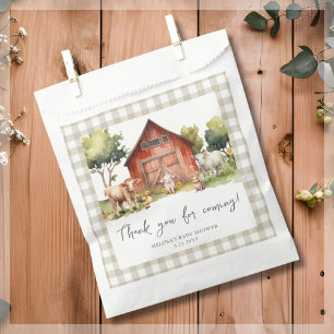 Cute Farm Animal Barn Baby Shower  Favour Bags