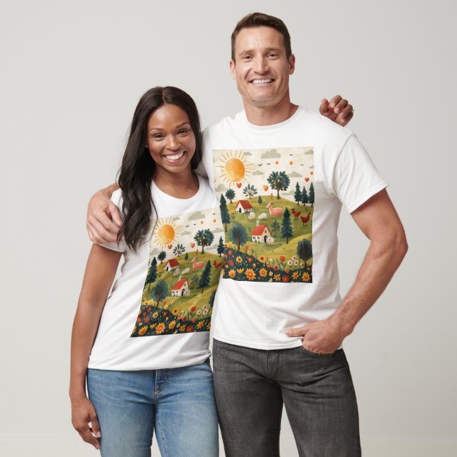 Cute Farm Animal Design Tshirt Men Women (Unisex)