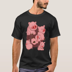 Cute Farm Animal Pig Farmer Piglet Farming Pig 1 T-Shirt