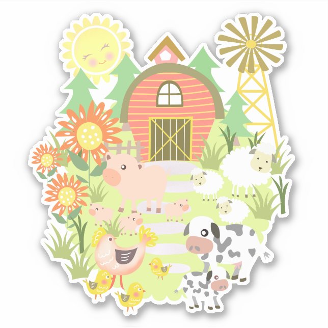 Cute Farm Animals  (Front)