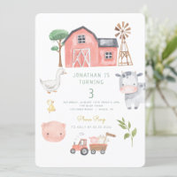 Cute Farm Animals Barnyard birthday 