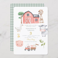 Cute Farm Animals Barnyard birthday 