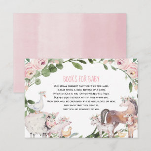 Cute farm animals barnyard girl books for baby enclosure card