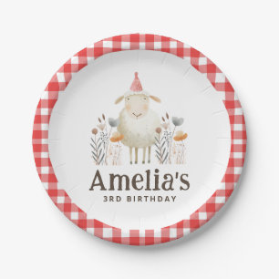 Cute Farm Animals Birthday Party Paper Plate
