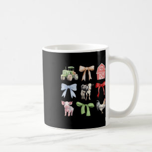 Cute Farm Animals Cow Pig Chicken Coquette Farmer  Coffee Mug