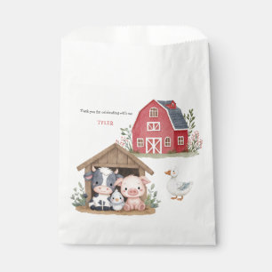 Cute Farm Animals Pig Barnyard Birthday Party Favour Bags