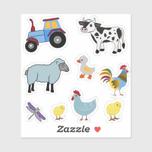 CUTE FARM ANIMALS STICKER (Sheet)