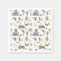 Cute Farm Animals Tractors Theme 