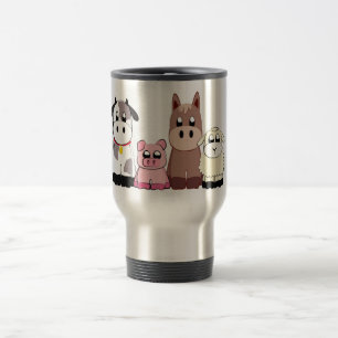 Cute  farm animals travel mug