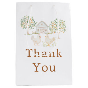 Cute Farm Barn Baby Shower  Medium Gift Bag