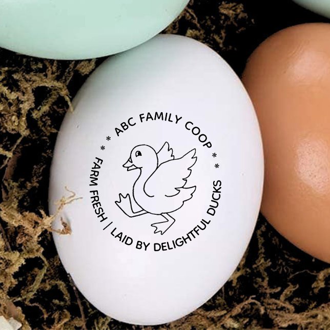 Cute Farm Fresh Duck Eggs Rubber Stamp (Creator Uploaded)
