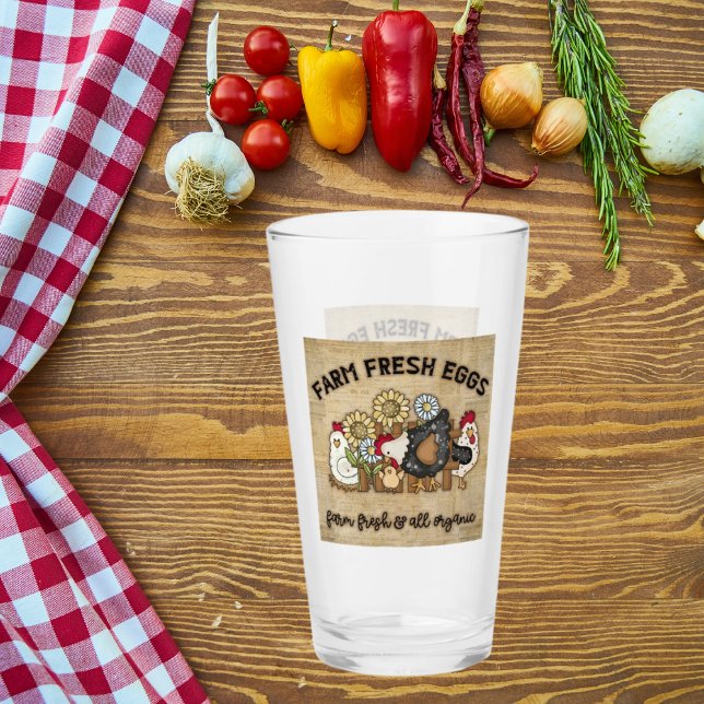 cute farm fresh eggs Country chicken  Glass (Creator Uploaded)