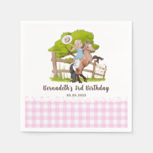 Cute Farm  Girl Birthday I Baby Shower Party Napki Napkin