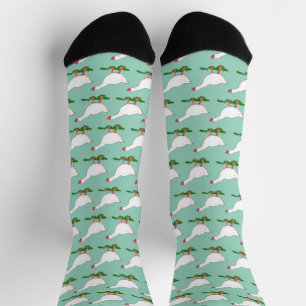 cute farm goose pattern socks