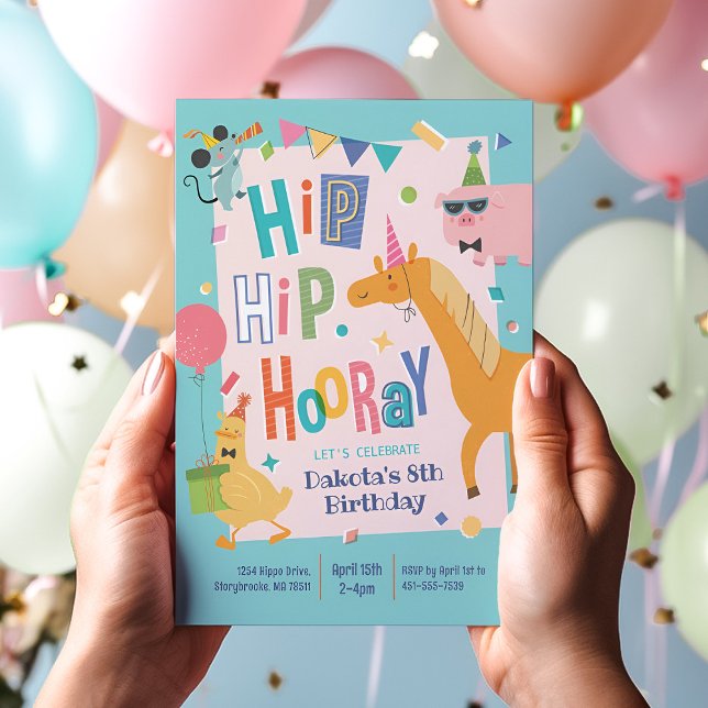 Cute Farm Party Animal Birthday Invitation (Creator Uploaded)