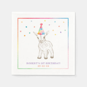 Cute Farm Party Animal Birthday  Napkin