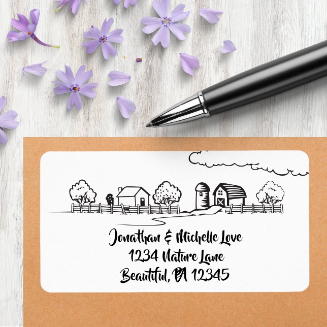 Cute Farm Return Address | Barnyard Address Label (Creator Uploaded)