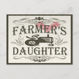 Cute Farmer's Daughter Postcard