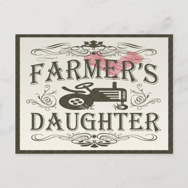 Cute Farmer's Daughter Postcard (Front)
