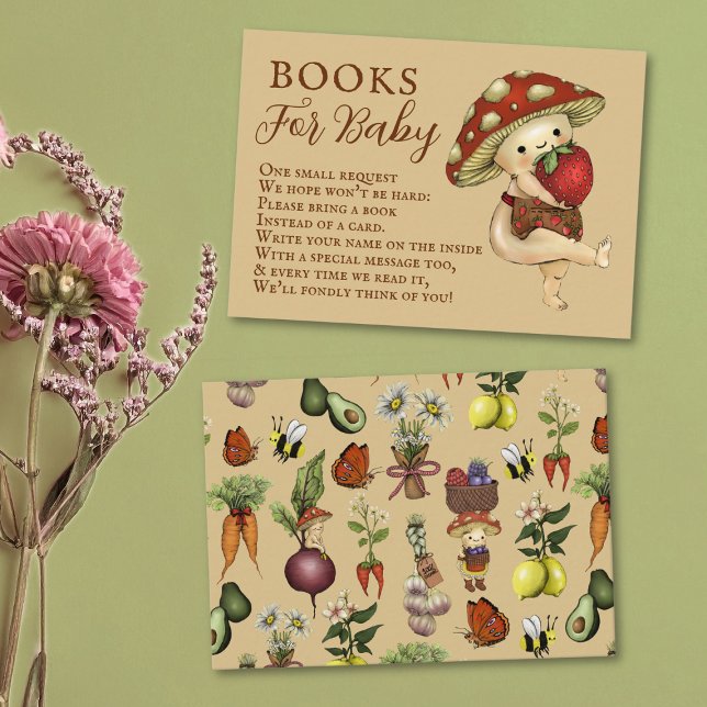 Cute Farmers Market Books for Baby Shower Request Enclosure Card (Creator Uploaded)