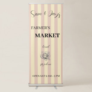 Cute Farmer's Market Retractable Banner