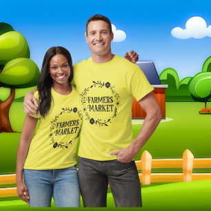 Cute Farmers market word art T-Shirt