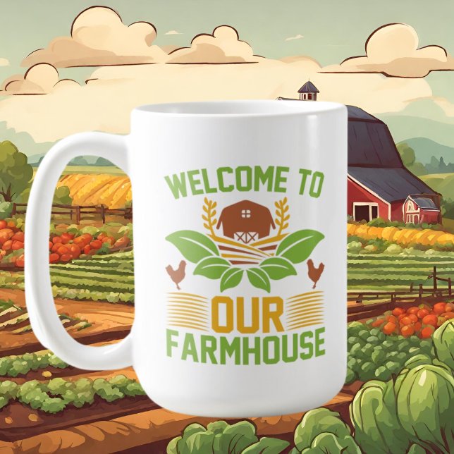 cute Farmhouse welcome add Family name Coffee Mug (Creator Uploaded)