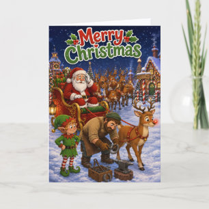 Cute Farrier Client Appreciation Corporate Winter Holiday Card