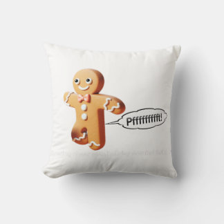 Cute Farting Gingerbread Man Christmas Cushion