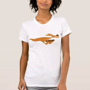 Cute Fast Cartoon Kangaroo Women T-Shirt