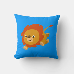 Cute Fast Cartoon Lion Pillow