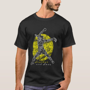 Cute Fastpitch Softball Pitcher Leather and Lace F T-Shirt