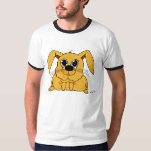 Cute Fat Bunny Mens Ringer T-Shirt