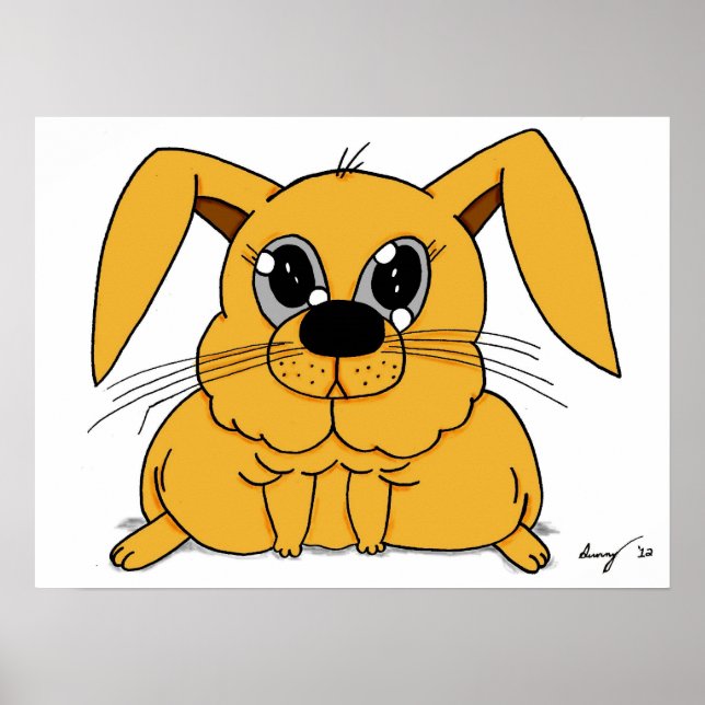 Cute Fat Bunny Print (Front)