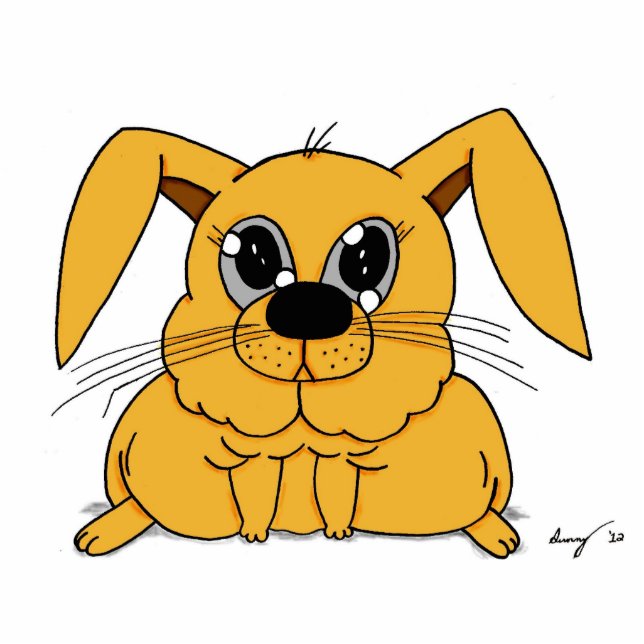 Cute Fat Bunny Sculpture Magnet Photo Sculpture Magnet (Front)