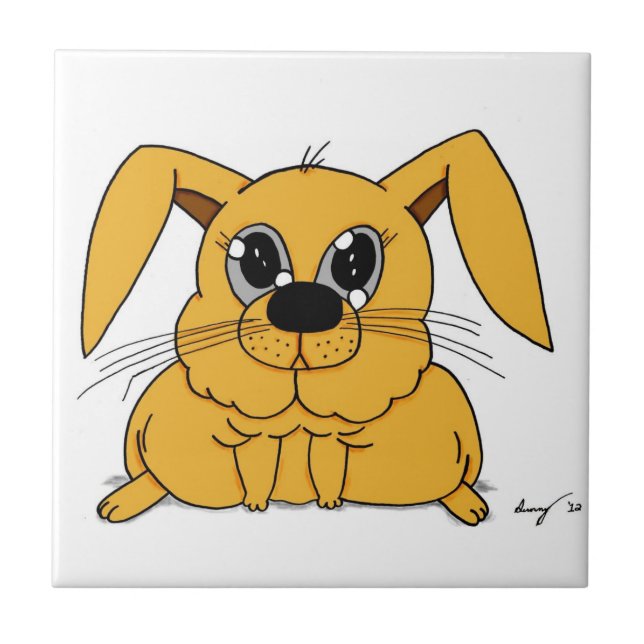 Cute Fat Bunny Tile (Front)