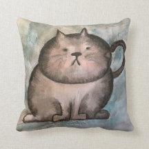 Cute fat cat pillow